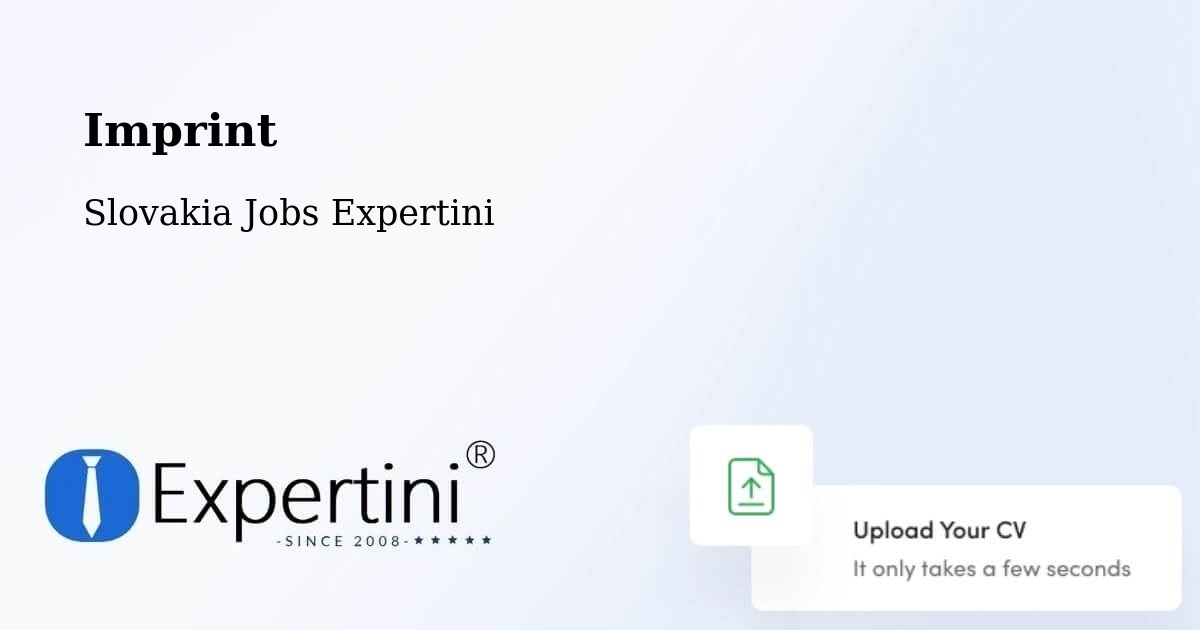 Imprint – Trnava - Slovakia Jobs Expertini